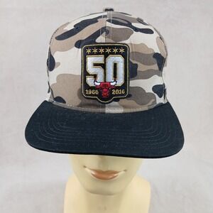 Chicago Bulls 50th Anniversary Camo Promo Snapback Cap 2016